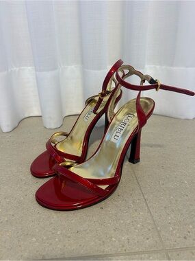 Gorgeous Loriblu Red Patent Leather Ankle-Strap Heel Sandals❤️5.5